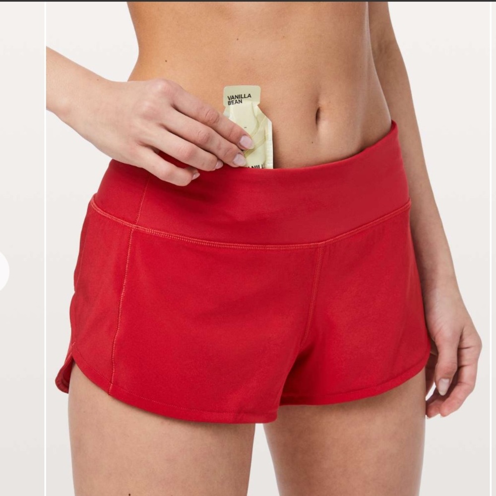 Lululemon Speed Up Short 2.5” Dark Red running short size 4